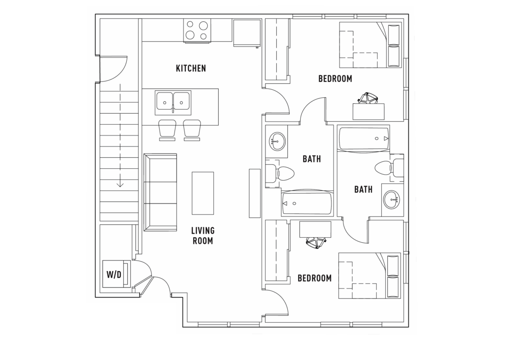 2BR/2BA