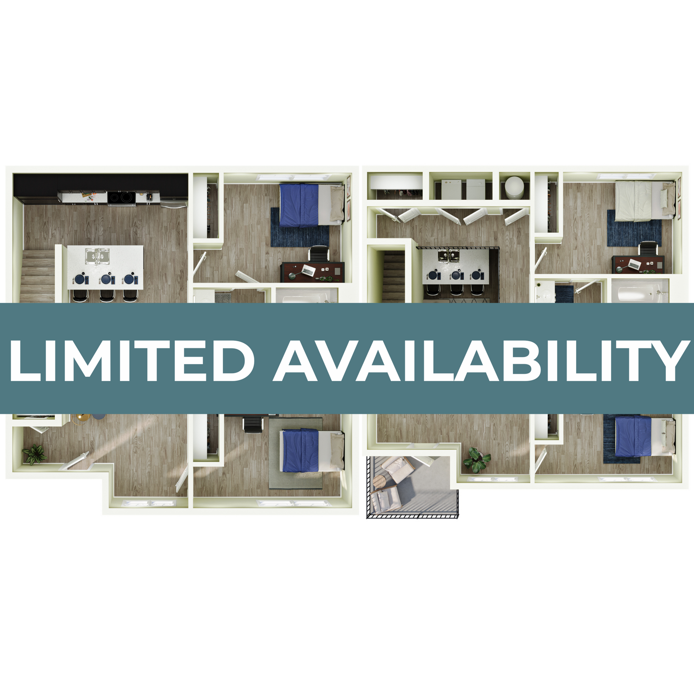 4BR/4BA – Townhome A floor plan